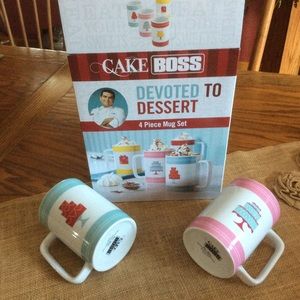 NWOT Cake Boss 4-Piece Mug Set